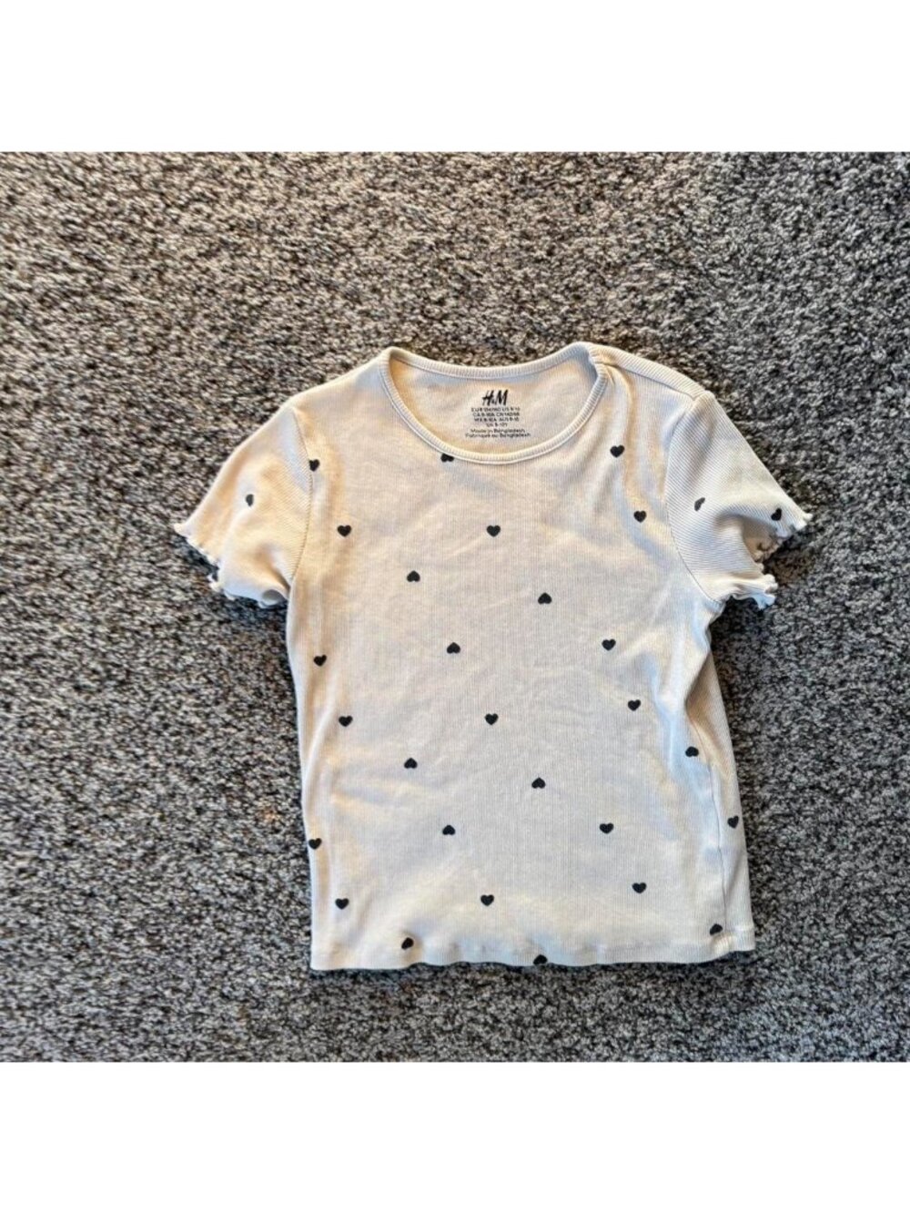 White heart print baby tee #heartprint #kawaiiHM
